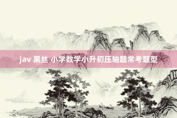 jav 黑丝 小学数学小升初压轴题常考题型