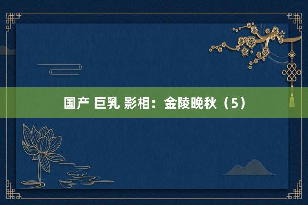 国产 巨乳 影相：金陵晚秋（5）